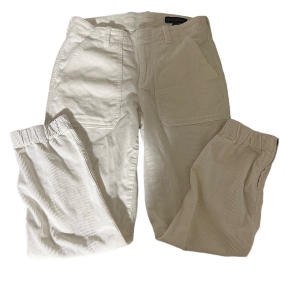 Banana Republic Cream Ankle Pants joggers 6 petite - Picture 3 of 7